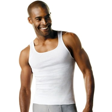 Hanes mens Comfortsoft Moisture Wicking Tagless Tank Undershirts - Multipacks Undershirt, White 3-pack, Large US