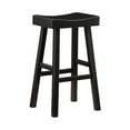 thumbnail image 2 of Xukmct 2 Pcs Wood Frame Bar Stools with Footrest, 30.5" Height Backless Barstools for Dining Room, Living Room, Bar, Black, 2 of 6