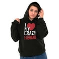 thumbnail image 5 of Love My Crazy Husband Funny Couple Hoodie Sweatshirt Women Brisco Brands X, 5 of 6