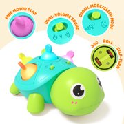 Vanmor Musical Crawling Turtle Baby Toy – Light-Up Tummy Time & Sensory Development Crawler with Breathing Night Light, Soothing Sounds, and Teether – Ideal Gift for Infants 6-12 Months & 1-2-3 Year