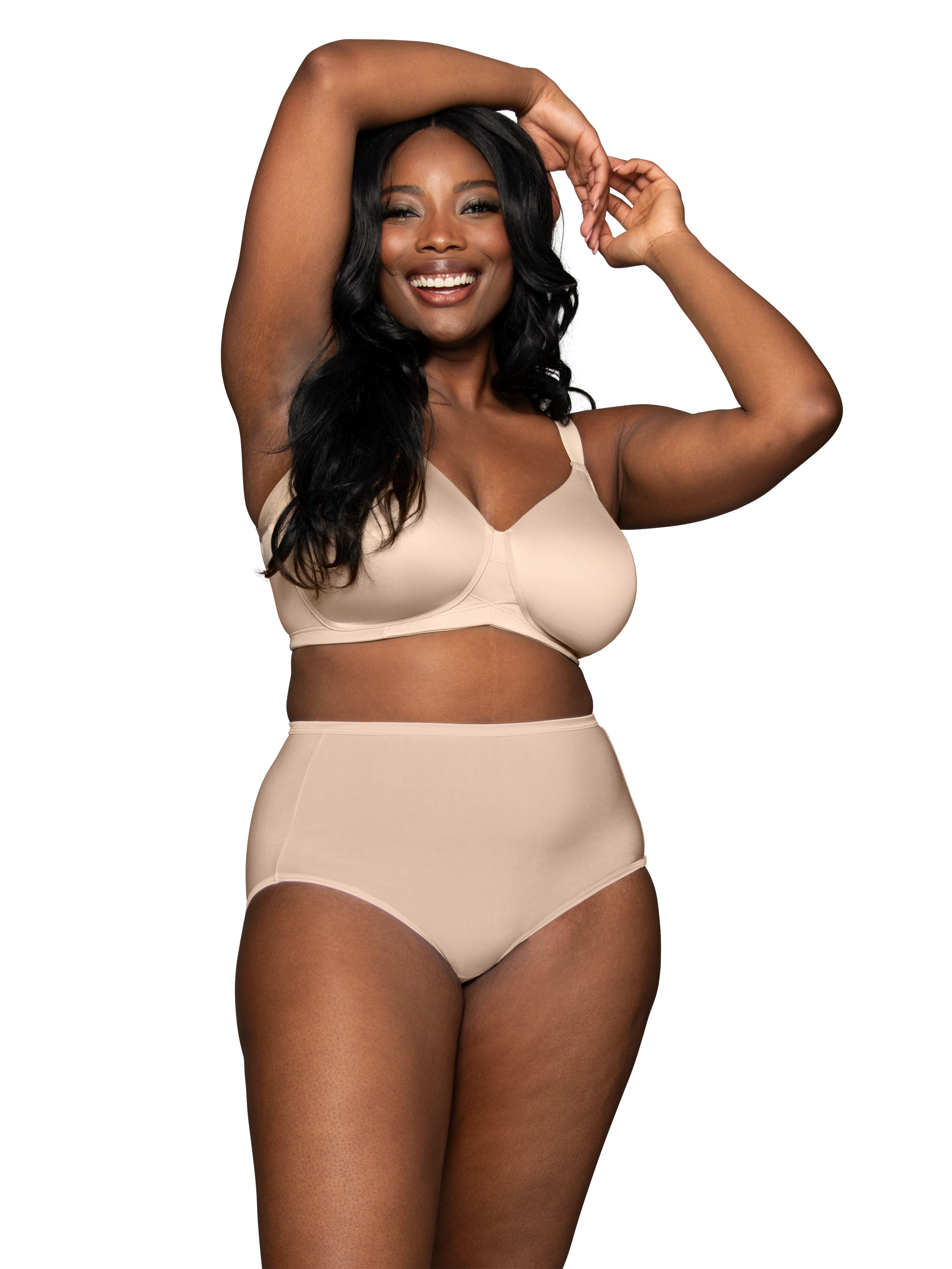 Vanity Fair Lingerie Women's Beauty Back Wireless Bra with Extended Side and Back Smoothing, Style 71267