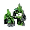 thumbnail image 2 of Lssam Large Fish Tank Decorations Kit, Mountain View Aquarium Ornament with Tree House Cave Bridge Hideout, Resin Aquarium Décor Centerpiece, 1 Pack, 2 of 5