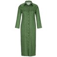 thumbnail image 4 of Meichang Dresses for Women Long Sleeve Collar Button Down Maxi Shirt Dresses Trendy Polka Dot Print Long Beach Dresses with Pockets Green XXL, 4 of 8