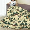 thumbnail image 6 of Honeii Camping Caravan 1 Print Fleece Blanket - Throw Blanket for Bed, Sofa, Couch, Camping, and Travel , Microplush Ultra Soft Warm Blanket-60"x50", 6 of 7