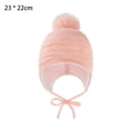 thumbnail image 2 of Chapeau Exclusif Bébé Tricot de Haricot Chaud d'Hiver avec Pompon, 2 of 5