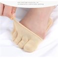 thumbnail image 4 of Toe Topper Socks for Women No Show Five Finger Half Palm Socks Non-Slip for High Heels, Relieve Pain Blister, 4 of 6