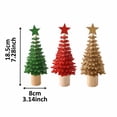 thumbnail image 4 of Yoyauz 3 Pcs Wooden Christmas Trees Tabletop Decoration Rustic Wood Christmas Trees Xmas Centerpieces Freestanding Table Farmhouse Xmas Centerpiece for Table Home Decor(Green, Red, Golden), 4 of 9