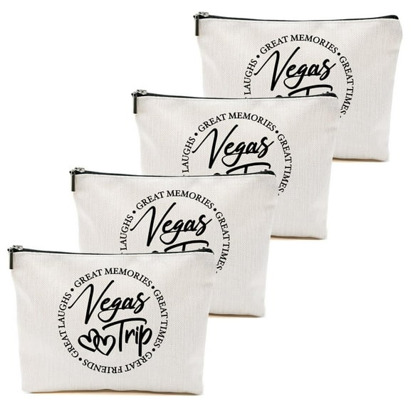 Bolsa de cosméticos BQXH Vegas Trip 9,6 x 7,1 x 0,5 cm, 4 unidades