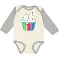 thumbnail image 3 of Inktastic 1st Birthday cupcake Boys or Girls Long Sleeve Baby Bodysuit, 3 of 5