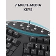 thumbnail image 3 of Perixx PERIBOARD-512B Wired Ergonomic Keyboard - Split Keyboard, Wrist Rest, Natural Typing - Wired USB Connectivity - US English - Black, 3 of 7