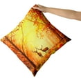thumbnail image 3 of Golden Autumn Leaves Pillow Covers 20x20 Inch Set of 2, Wildlife Elk Deer Animal Throw Pillow Covers Square Cotton Fall Cushion Cover for Home Couch Sofa Patio Bedroom Livingroom, 3 of 6