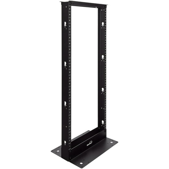 NavePoint 25U 2 Post Open Frame Server Rack for 19 Inch Equipment, AV, Networking, Data & IT Devices, 2-Post Rack 25U 661lbs Weight Capacity, Black