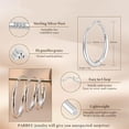 thumbnail image 3 of YOUNGYUE Sterling Silver Hoop Earrings for Women, Hypoallergenic Lightweight Big Thick Silver Hoop Earrings, Jewely Gifts, 3 of 6