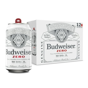 Budweiser Alcohol Free American Lager Beer 12 Pack 12 fl oz Aluminum Cans 0% ABV