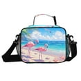 thumbnail image 5 of ALAZA Flamingo and Starfish on Beach Lunch Box Insulated Cooler Bag Reusable Tote Bags Shoulder Strap, 5 of 7