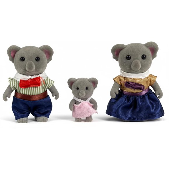 Set de 3 figuras de koala gris de la familia OLEOCA