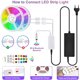 thumbnail image 1 of Tira de luces LED de 10 m 300, cadena de luces LED Luces LED sinfónicas con juego de música Bluetooth Luces coloridas Tira de luces que cambian de color Carpa Tira de luces de agua corriente, 1 of 5