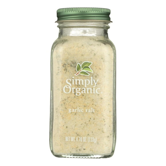 Simply Organic Garlic Salt Organic 4.7 OZ Pack of 6