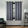 thumbnail image 4 of Superior Linen Blackout Curtains, Grommet Header, Set of 2, 42" x 63", Charcoal, 4 of 6
