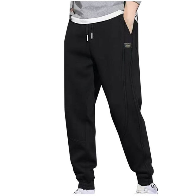Amzcrzy Sweatpants for Men Men Casual Solid Zipper Multiple Pockets Drawstring Outdoor Sweatpants Men's Pants Men's Sweatpants Workout Pants for Men Men's Cargo Pants Pants for Men