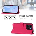 thumbnail image 6 of Wallet Case Compatible for Motorola Moto G 5G 2025 / 2026, PU Leather Magnetic Closure Protective Flip Folio Case with 3 Card Holder and Wrist Strap Cover Women Men,Rose Red, 6 of 9