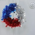 thumbnail image 6 of Pedty Summer Wreaths,Wreath for Front Door,Patriotic Decoration Independence Day Red White and Blue Three Shiny Wreath Home Decoration 1Pc,Independence Day Hanging Decoration, 6 of 6