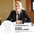 thumbnail image 3 of 1pc Japanese Style Student Uniform Class Shirt Short Sleeve School Uniform School Dress Class Uniform for School (Girls Style White S), 3 of 3