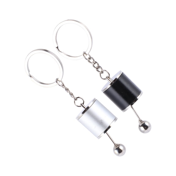 PBPBOX 2Pcs Manual Transmission Metal Keychain Assorted Colors Creative Auto Model Gear Stick