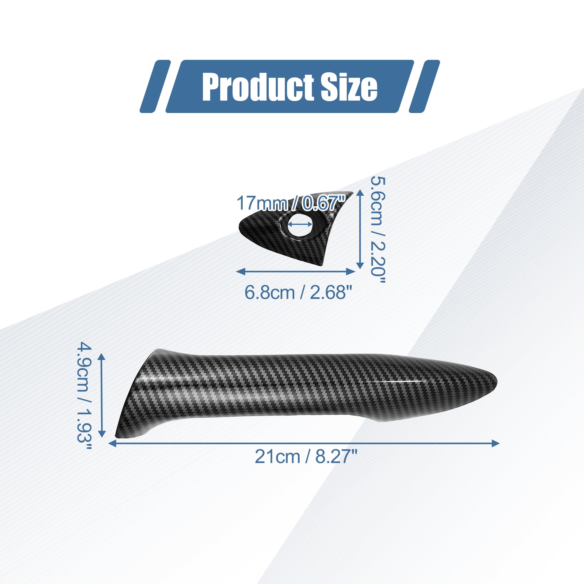 Unique Bargains 8pcs Exterior Door Handle Cover Trim for Hyundai Elantra 2011-2016 Black