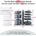 thumbnail image 4 of ORDORA 8-Tier Adjustable Pots and Pans Organizer Under Cabinet Fit for Lightweight Cookware, 4 of 7