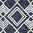 thumbnail image 3 of SAFAVIEH Micro-Loop Floral Diamond Trellis Wool Area Rug, Navy/Ivory, 4' x 6', 3 of 4