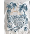thumbnail image 3 of Women Letter Print Casual Loose Fit Round Neck Short Sleeve T-Shirt, Summer, 3 of 5