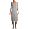 thumbnail image 2 of Secret Treasures Sleeveless Scoop Neck Knit Midi Nightgown (Women's and Women's Plus) 1 Pack, 2 of 6