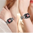 thumbnail image 5 of Compatible with Apple Watch Band , Women Girl Bling Diamond Jewelry Metal Strap Bands with Crystal Tempered Glass Screen  Case, Round Shiny Bracelet Wristband for iWatch Series 8/7/6/5/4/3/2/1/SE, 5 of 14