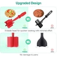 thumbnail image 4 of Meat Chopper, Heat Resistant Nylon Ground Beef Chopper Tool, Multifunctional Hamburger chopper, , Mix n Chop for Ground Beef, Meat and Turkey, Non-Stick Ground Meat Chopper Utensil, Red, 4 of 7