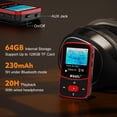thumbnail image 3 of Reproductor MP3 RUIZU 64GB con Bluetooth 5.3, grabadora de voz roja, 3 of 7