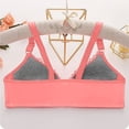 thumbnail image 2 of VISALY Front Snap Everyday Bras for Seniors Full Coverage Wirefree Push Up Bras Plus Size Front Closure Bralettes Soft Cup T-Shirt Bra Comfy No Underwire Bras with Support and Lift Watermelon Red L, 2 of 6