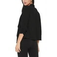 thumbnail image 4 of Women's Elegant Draped Blazer Casual Open Front 3/4 Sleeve Jacket, 4 of 6