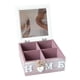 thumbnail image 4 of Caja de almacenamiento de madera, organizador de escritorio, multiusos, para regalos, joyero, 4 ranuras Púrpura, 4 of 9
