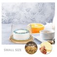 LouZub 100pcs 5inches Disposable Cake Containers with Dome Lids Clear