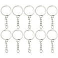 thumbnail image 3 of FOLOYORI 10Pcs Small Split Key Rings Metal Keychain Ring Part for Everyday Use Silver 6x3x0.2cm, 3 of 8