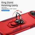 thumbnail image 2 of for iPhone Air Case, Slim Fit Military Grade Drop Tested Dual Layer Shockproof Case with 360 Ring Holder Kickstand Protective Rugged Car Magnetic Non-Slip Phone Case,Rose+Red, 2 of 10
