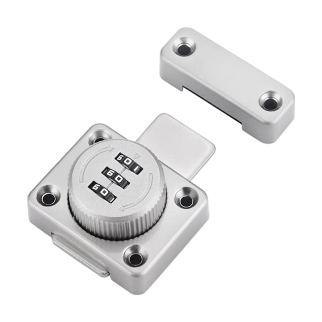 ZheElen Mechanical Password Rotary Hasp Locks Hardware Garage Door Barn Cabinets for silver 5.2x4.2cm