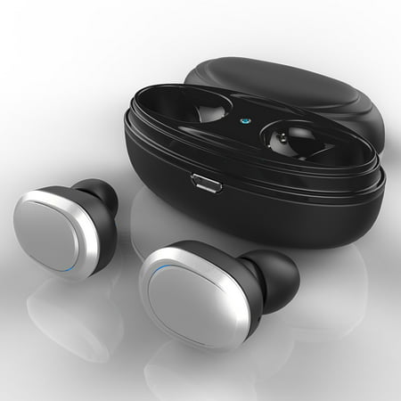 T12 Dual TWS True Wireless Bluetooth Headphones In-ear Stereo Music Headsets Invisible Earphone Hands-free w/ Microphone Charging Box