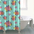 thumbnail image 4 of Pioneer Flower Floral Print Pattern Shower Curtain 84"x72", Bathroom Decorative Shower Curtain Set with 12 Hooks, Waterproof Washable, 4 of 6