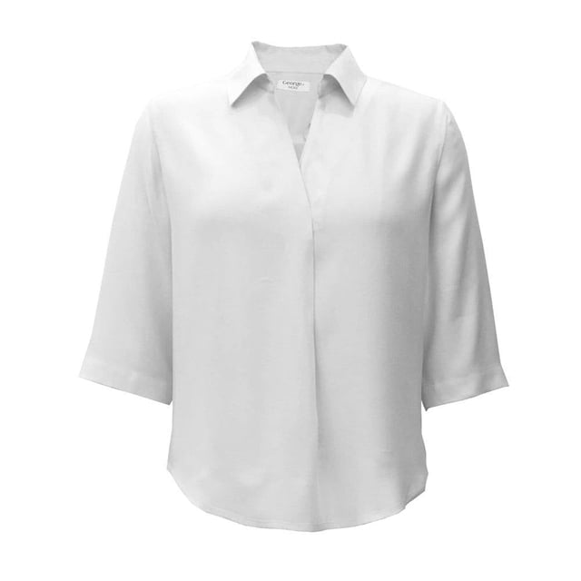 GEORGE G BLUSA CAMISERA M 3/4 RAYAS