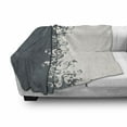 thumbnail image 3 of Vintage Floral Soft Flannel Fleece Blanket, Antique Ornament in Floral Style Old Fashion Curls Baroque Revival, Cozy Plush for Indoor and Outdoor Use, 60" x 80", Charcoal Grey Beige, by Ambesonne, 3 of 6