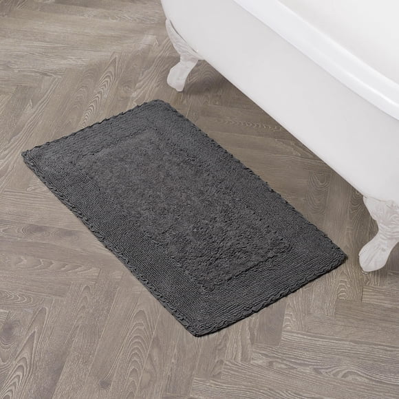 Alfombra de Baño Laura Ashley con Borde Fruncido 100% Algodón 50x85cm