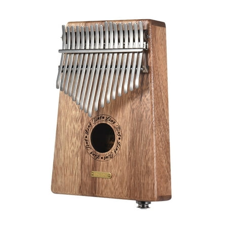 17-key Kalimba Thumb Piano Mbira Sanza Swartizia Spp Solid Wood Built-in Pickup With 6.35mm Speaker Interface Including Tuning Hammer Music Book Carry Bag Musical