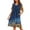 Dark Blue_Mandola, variant on Women's Nightgown Short Sleeve House Dress with Pockets Comfy Loungwear Printed Sleepwear